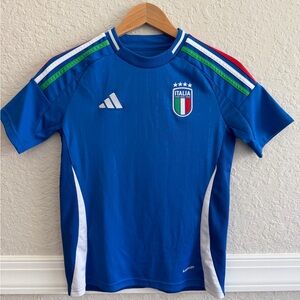 Adidas  2024-25 Italy Home Shirt - Youth Jersey - Size 11/12Y